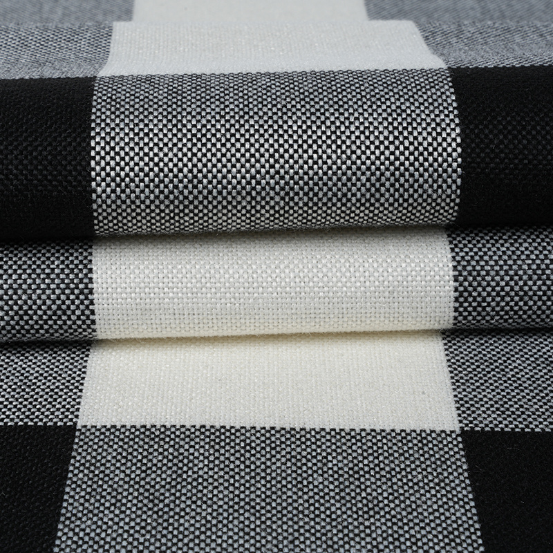 10*10 Karirana poliesterska lanena tkanina